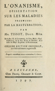 Tissot, L'Onanism, 1797 edition. 