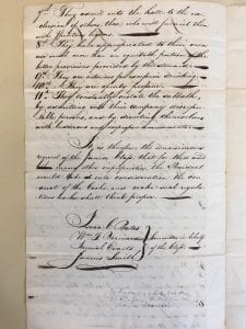 Petition regarding Commons, page 2, circa 1800-1801, Bates Family Papers (MS 65), Box 1, folder 5